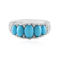 Cavill Ring Sterlingsilber 925 Platin TüRkis 1,8Ct Damen Echtschmuck