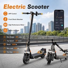 Electric Scooter Adults 600W Motor E-Scooter 45KM Long Range 32KM/H Fast Speed