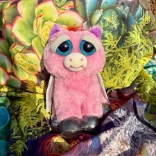 Sparkles Rainbowbarf Feisty Pets Plush Rare Pink Furry Monster Toy WMC 