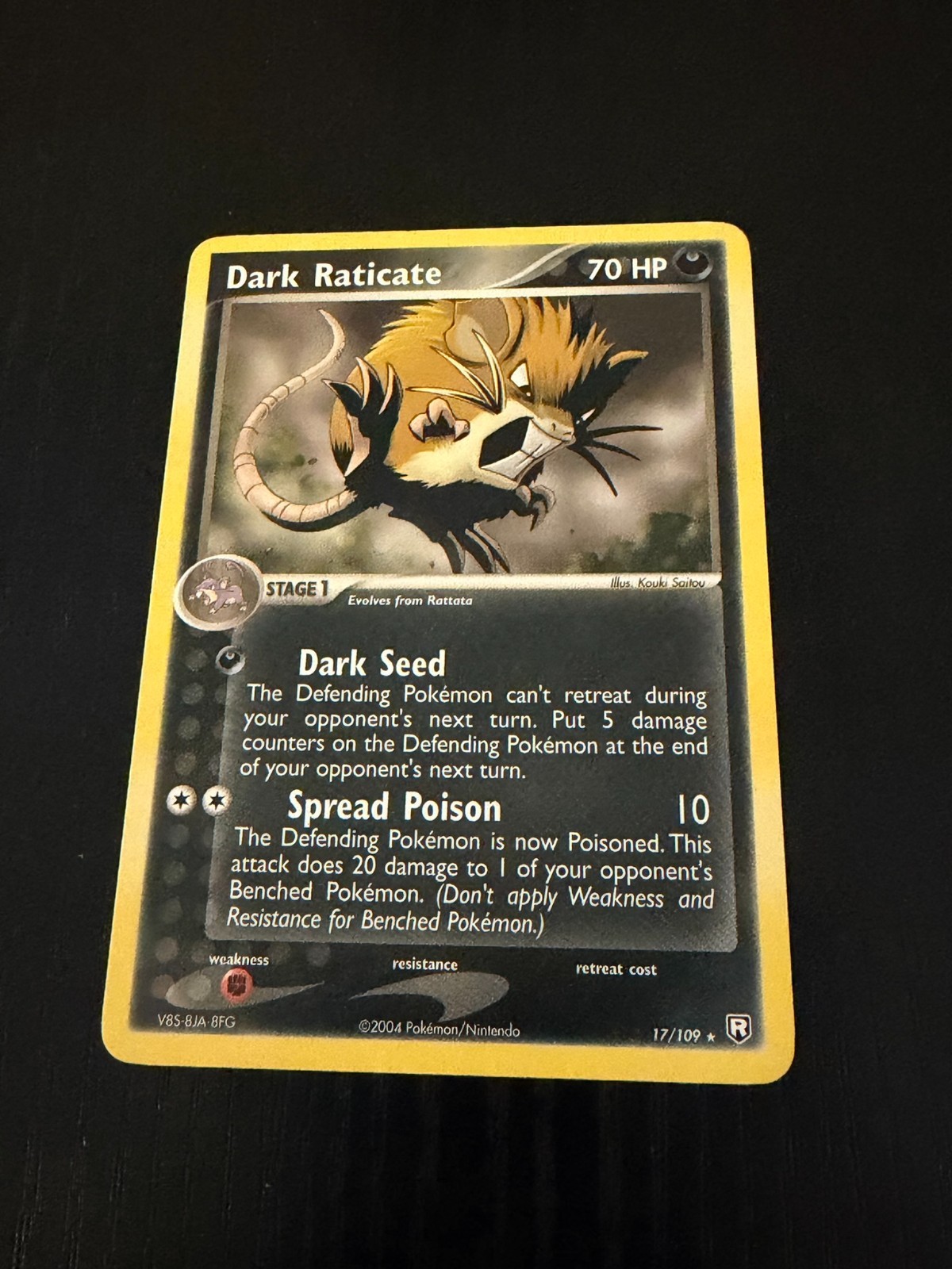 Dark Raticate 17/109 Team Rocket Returns Regular NEAR MINT
