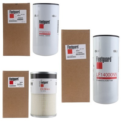 3PCS Fleetguard Filter Cummins ISX Oil Change Kit LF14000NN FF5825NN FS19765 NJ
