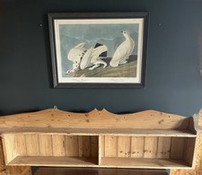 Long Antique Pine Wall  Shelf Unit. Perfect For Cottage Kitchen 139cm