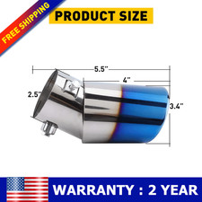 Universal 2.5inlet 3.4outlet Exhaust End Tips Muffler Burnt Blue Pipe Tips Tip Universal 2.5inlet 3.4outlet Exhaust End Tips Muffler Burnt Blue Pipe Tips Tip