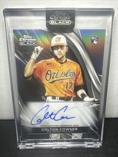 2024 Topps Chrome Black Base Auto Colton Cowser # CBA-CC Refractor 035/150