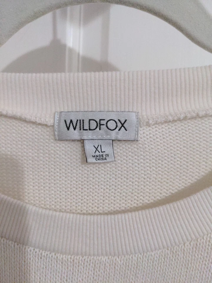Wildfox Ooh La La вышитый свитер белый размер XL - Изображение 2 из 4
