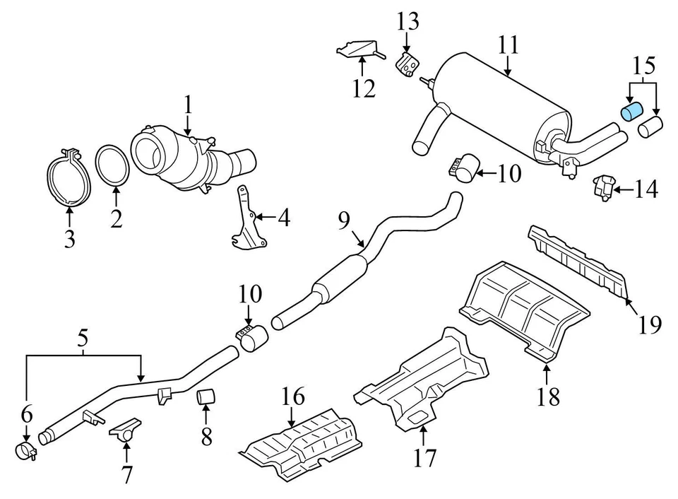 BMW 320I 2012-2018 2,0 L - Punta de tubo de escape 7622762 Foto 3 de 4