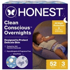 Honest Company Overnight Diapers, Cozy Cloud Star Signs Disposable
