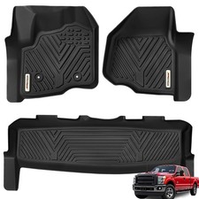 Floor Mats Fit for 2012-2016 Ford F250 F350 F450 F550 Super Duty SuperCrew Crew