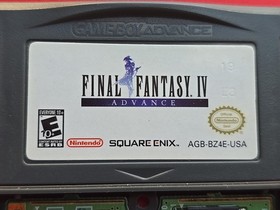Final Fantasy IV Game Boy Advance Nintendo GBA Authentic Saves Role Playing