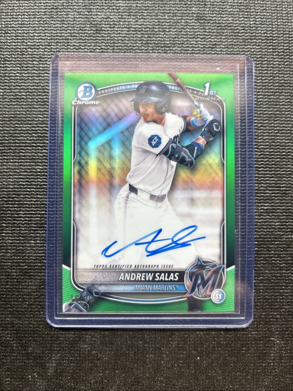 2025 Bowman Chrome Andrew Salas #CPA-AS 1st Bowman Auto True Green /99