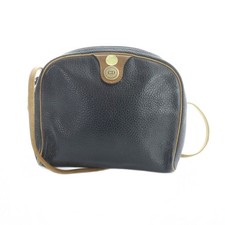 Christian Dior Navy Leather CD Logo Shoulder Crossbody Designer Bag Auth