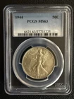 1944 50C Silver Liberty Walking Half Dollar Choice Uncirculated PCGS MS63
