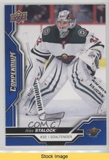 2018-19 Upper Deck Compendium Blue Alex Stalock #198 READ 0e3