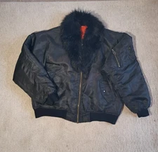 Rothco MA-1 Flight Bomber Jacket Sz 2XL Air Force Black Reversible Safety Orange