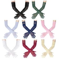 Sophisticated Extra Long Gloves Soft Mesh Glove Costume Accessories for Women