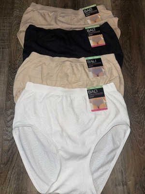 Bali 4-Pair Women's Brief Underwear Panties Stretch Nylon Microfiber ~ 8/9