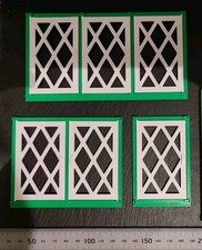 Not Hobbies Dolls House Windows NO Door Lattice Job Lot Green White Opening Thin