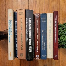 8 Vintage Engineering Textbook Lot Electronics Circuit Theory Control Systems