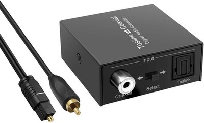 Digital Audio Converter Bi Directional Coaxial Optical SPDIF Signal Repeater
