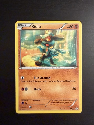 Riolu BW33 Black White Promos Regular