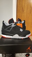 2019 Air Jordan 4 Retro OG Bred Black Fire Red 308497-060 size 7 mens