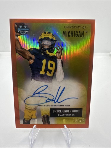 Bryce Underwood #55AV-BU 2025 Bowman Chrome University 1955 Bowman Autograph card