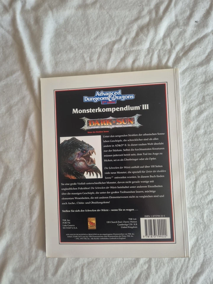AD&D Monsterkompendium III DARK SUN DEUTSCH - Bild 2 von 4