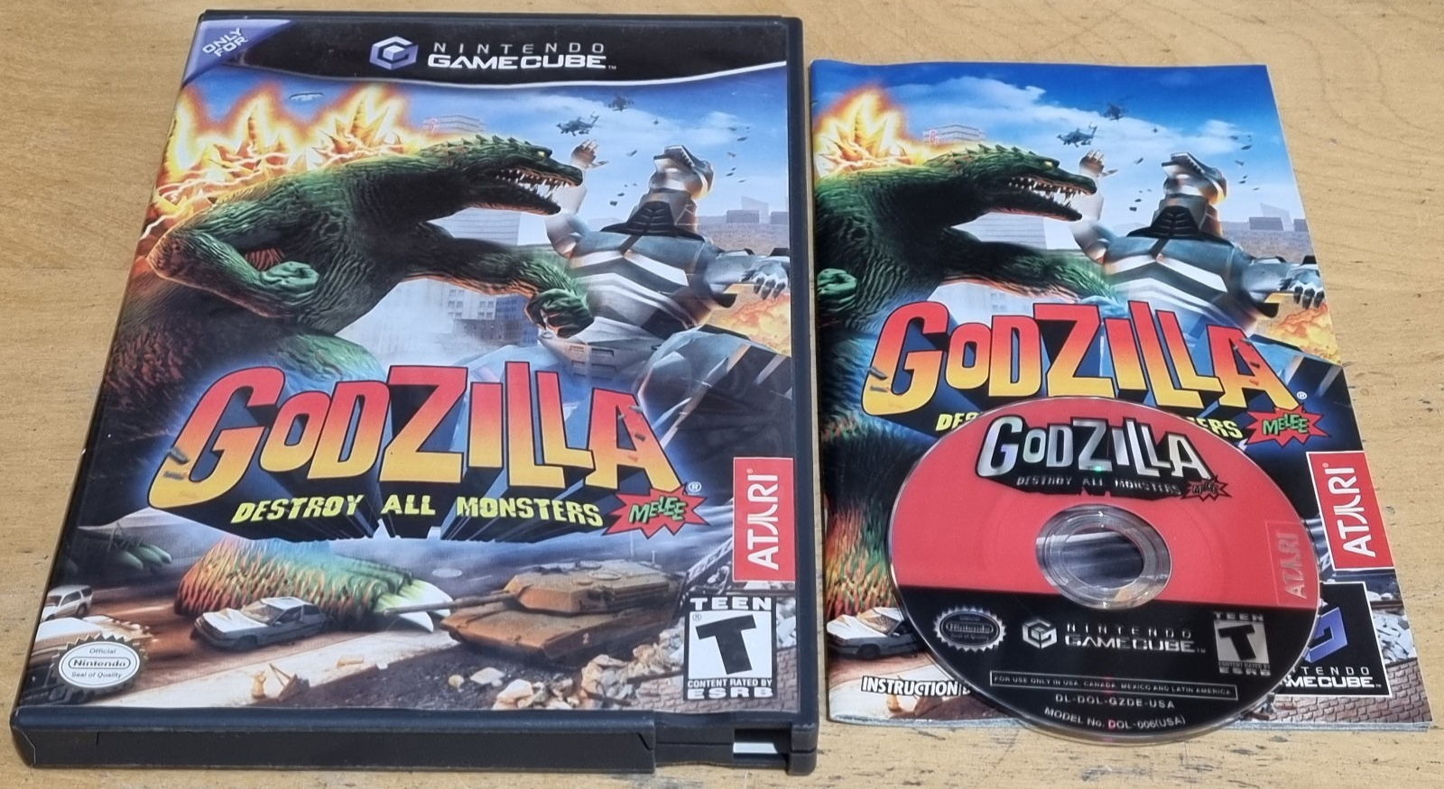 Godzilla Destroy All Monsters Melee for Nintendo Gamecube Complete EXC NTSC-U/C