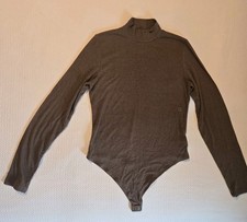 American Eagle Women's Long Sleeve Ribbed Mock Neck Bodysuit XL NWT brown