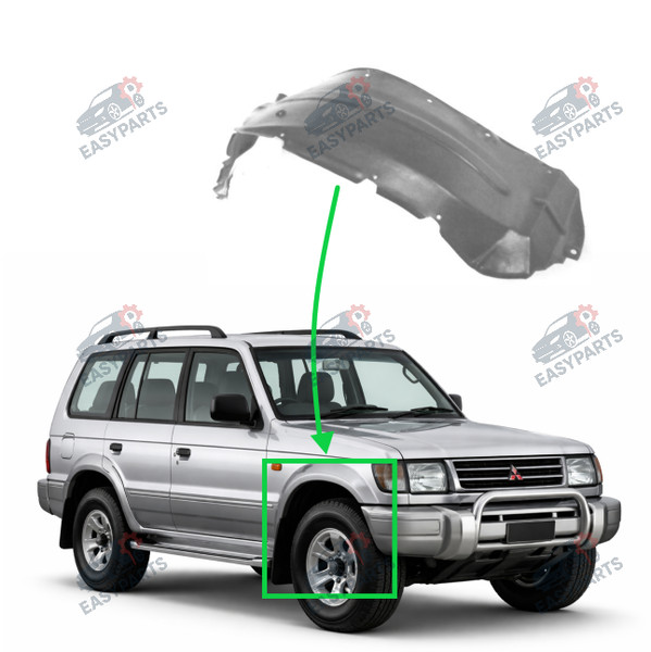 Radlauf StoßStange Locaro Vorne Rechts FüR Mitsubishi Pajero 1997 - 2000-image