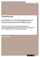 Der Einfluss Des Demokratieprinzips Auf Zentrale Instrumente Des VöLkerrechts