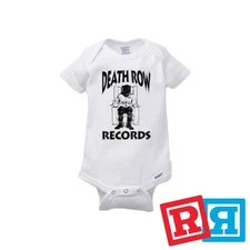 Death Row Hip Hop Gerber Baby Onesie® Cotton Unisex White Short Sleeve Bodysuit