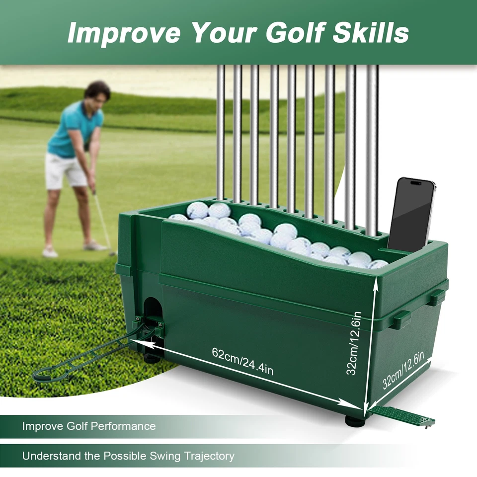 Macchina da golf automatica mazza da golf organizzatore stecca dispenser palline da golf - Immagine 3 di 4