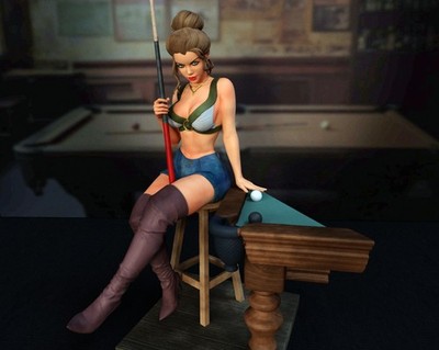 Billiards Gir UNpainted SFW 1/10 1/6 1/8 FIGURINE 2024 exclusive3Dprints