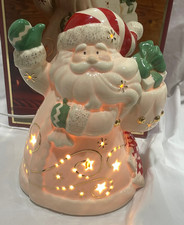 Vintage Lenox Occasions Lighted Santa Figurine - 2003 Tested Works Christmas WOW