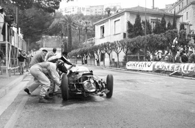 Monaco Accident of Phill Hill Great Price for Monaco on 1960 Old Photo