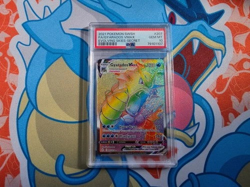 Gyarados VMAX Full Art 2021 Pokemon Sword & Shield Evolving Skies #207 PSA 10 💎