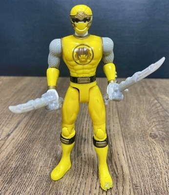 Bandai Power Rangers ~ Ninja Storm Ninja Flash Yellow Wind ~ 5.5'' ~ W/ 2 Swords