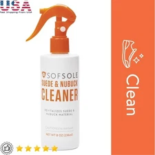 Suede Nubuck Cleaner Spray Trigger 8oz Stain Water Resistant Refresh Shoes Bags