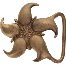 Brass Duncan Laurie Abstract Art Handmade Modernist 1970s Vintage Belt Buckle