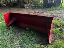8' Red SKID STEER SNOW PUSHER BOX/BOBCAT/KUBOTA/QUICK ATTACH