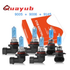 Headlight Fog Light Bulbs Kit 4200K For 2002-2005 Chevrolet Avalanche 1500 2500