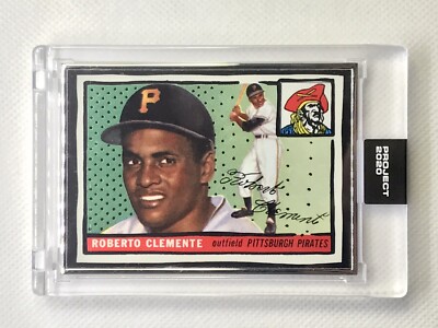 2020 Project Topps #387 Roberto Clemente Artist Proof 17/20 By Joshua Vides 1955