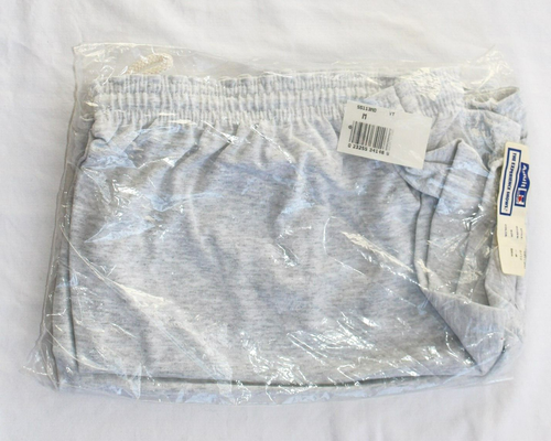 (2) NOS vtg 90s RUSSELL ATHLETIC Coach Shorts Men's MEDIUM M Gray Cotton Elastic