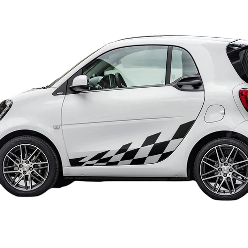 2 PCS Graphic Car Sticker Decal For Mercedes Benz Smart Fortwo Racing Decal - Picture 2 of 7