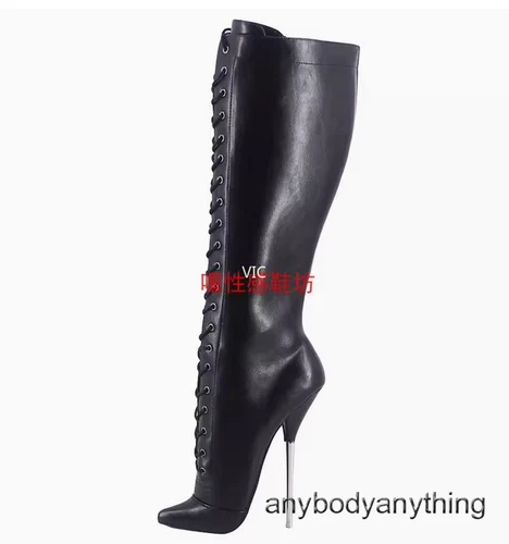 High Heel Stiletto Heel Fetish Platform Knee High Ballet Boots Womens Mens Shoes - Picture 8 of 27