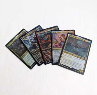 mtg thick stock cards MTG Commander Cards Foil Thick Cardstock LOT OF 5 COMMANDERS WotC 2021 2022