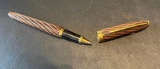 Unique twisted wood jean pierre lepine rollerball pen
