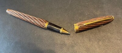 JUST REDUCED!! Unique twisted wood jean pierre lepine rollerball pen