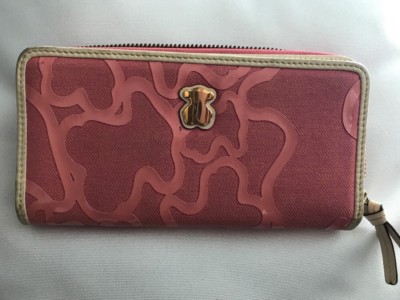 Genuine Tous Zip Around Pink Wallet In Light Pink